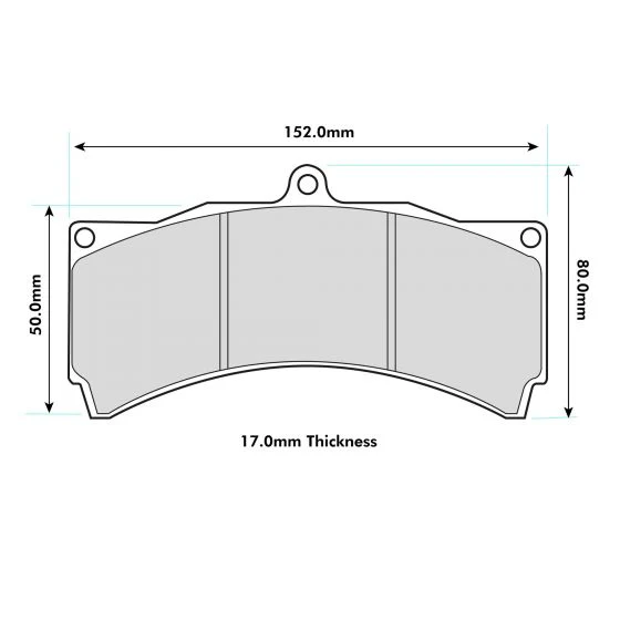 AP 6pot CALIPER CP5070D51 17mm Performance Brake Pads 8448 - Image 3